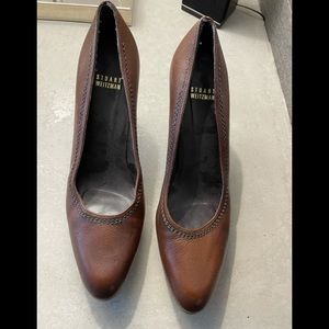 Stuart Weitzman brown leather pumps size 8.5